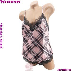 Victoria’s Secret Pink Plaid Lingerie Set Medium .. NWT